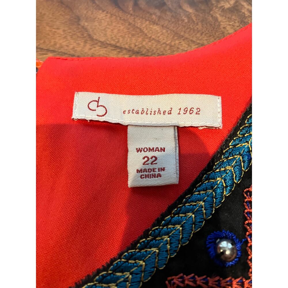 CB Established 1962, Woman 22, Sleeveless Swing Dress, Rainbow, Multicolor, Plus - Picture 5 of 8